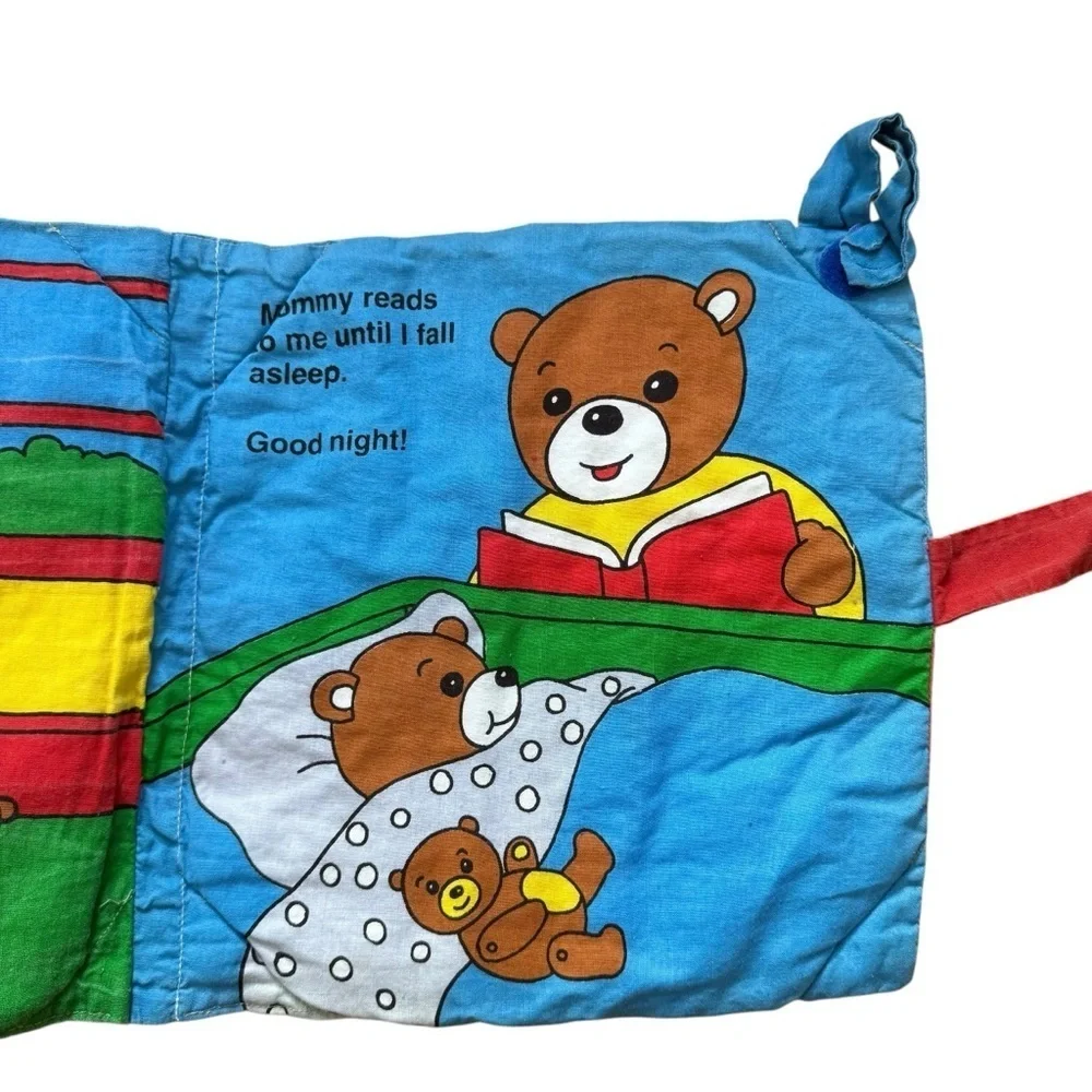 4/$25 Vintage Baby’s First Book Club Teddy’s Day Washable Fabric Colorful Plush